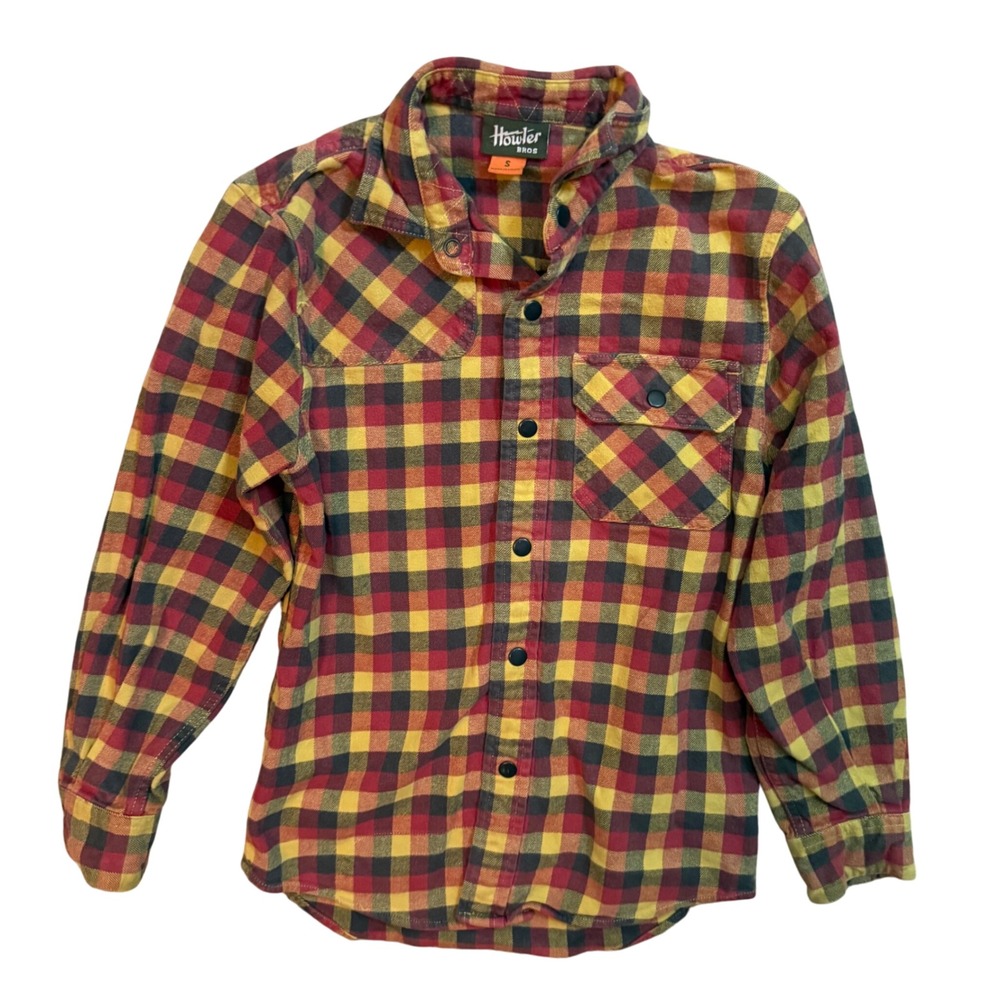 Howler Brothers Boys Flannel Checkered‎ Shirt Size Small